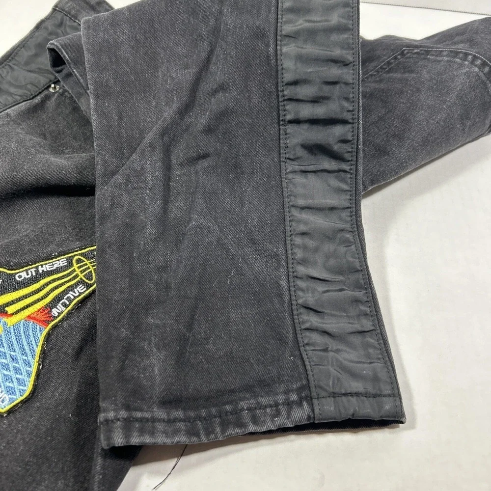 Black Pyramid 36 X 33‎ Cotton 5 Pocket Jeans Space Ship Space